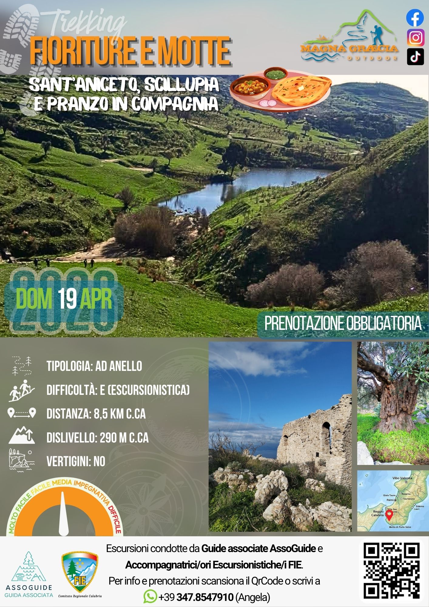 Fioriture e motte: Sant’Aniceto, Scillupia e pranzo in compagnia